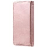 Voor iPhone 11 Pro Multifunctionele Magnetische koperen gesp horizontale flip effen lederen kast met 10 card slots &amp; wallet &amp; houder &amp; photo frame (Rose Gold)