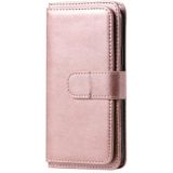 Voor iPhone 11 Pro Multifunctionele Magnetische koperen gesp horizontale flip effen lederen kast met 10 card slots &amp; wallet &amp; houder &amp; photo frame (Rose Gold)