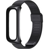 Voor Samsung Galaxy Fit 2 Mijobs Milan Buckle Rietless Steel Watch Band (Black)