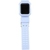 TPU + Silicone Integrated Watch Strap For Apple Watch Series 7 45mm / 6&amp;SE&amp;5&amp;4 44mm / 3&amp;2&amp;1 42mm(Blue)