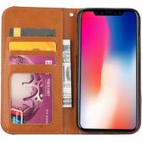 Knead huidtextuur horizontaal Flip lederen case voor iPhone XS Max  met foto frame &amp; houder &amp; kaartsleuven &amp; portemonnee (bruin)