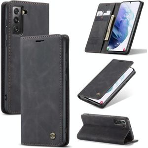 Voor Samsung Galaxy S30+ / S21+ CaseMe 013 Multifunctionele Horizontale Flip Lederen Case met Holder &amp; Card Slot &amp; Wallet(Zwart)
