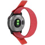 Voor Garmin Fenix 7 Klittenband Nylon Horlogeband (Rood)