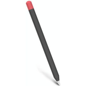 Voor Apple Pencil 1 Stylus Touch Pen Split Contrast Color Siliconen Beschermhoes (Klassiek rood en zwart)