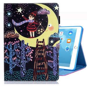 Voor iPad 10 2 inch gekleurde tekening patroon horizontale Flip lederen draagtas met houder &amp; kaartsleuven &amp; fotolijstjes (ster plukken meisje)