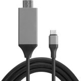 USB-C / Type-C 3.1 naar HDMI Converter Adapter Kabel  voor Samsung Galaxy S8 &amp; S8 PLUS / LG G6 / Huawei P10 &amp; P10 Plus / Xiaomi Mi6 &amp; Max 2 nl andere Smartphones  Lengte: 2m(zwart)