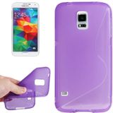 S Line Anti-slip Frosted TPU hoesje voor Samsung Galaxy S5 mini(paars)