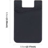Smart portemonnee siliconen Card houder voor iPhone 6 / 6S &amp; 6 Plus / 6S Plus / iPhone 5 &amp; 5S / iPhone 4 &amp; 4S (zwart)