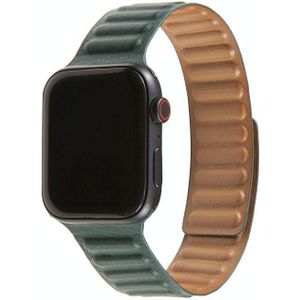 Lus lederen horlogeband voor Apple Watch Series 6 &amp; se &amp; 5 &amp; 4 40mm / 3 &amp; 2 &amp; 1 38mm (turquoise)