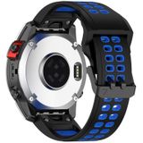 Voor Garmin Enduro/Coros Vertix 2 26mm Quick Release dubbele rij siliconen horlogeband (zwart blauw)