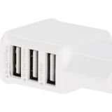 5V 2A EU stekker 3 USB oplader Adapter voor iPhone / Samsung / HTC / Huaweiwit