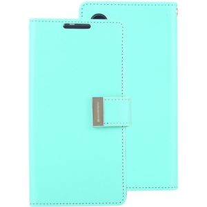 KWIK GOOSPERY RICH DIARY PU + TPU Crazy Horse textuur horizontale Flip lederen draagtas met kaartsleuven &amp; portemonnee voor Galaxy Note 10 (mintgroen)