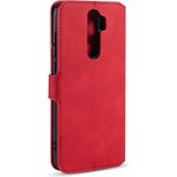 Voor Xiaomi Redmi Note 8 Pro DG. MING retro olie kant horizontale flip case met houder &amp; kaartsleuven &amp; portemonnee (rood)