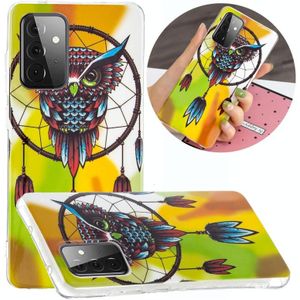 Voor Samsung Galaxy A72 5G Lichtgevende TPU Mobiele Telefoon Beschermhoes (Owl)