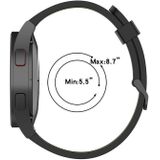 Voor Garmin Forerunner 645 muziek 20mm gestreepte gemengde kleuren siliconen riem (zwart + limoen)