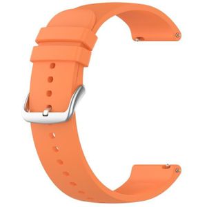 Voor Garmin Venu 2 plus 20 mm Solid Color Silicone Strap (Oranje)