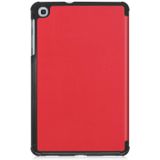 Voor Galaxy Tab A 8.4 (2020) Custer Pattern Pure Color Horizontal Flip Leather Case met drie opvouwbare houder (rood)