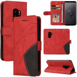 Voor Samsung Galaxy S9 + Dual-Color Splicing Horizontale Flip PU Lederen Case met Houder &amp; Card Slots &amp; Portemonnee