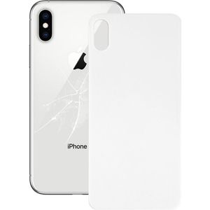 Gemakkelijk vervanging grote camera gat glas terug batterij cover met lijm voor iPhone XS (wit)