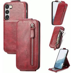 For Samsung Galaxy S23 Ultra 5G Zipper Wallet Vertical Flip Leather Phone Case(Red)