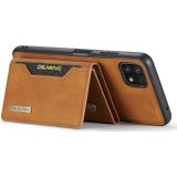For Samsung Galaxy A22 5G DG.MING M2 Series 3-Fold Multi Card Bag + Magnetic Back Cover Shockproof Case with Wallet &amp; Holder Function(Brown)