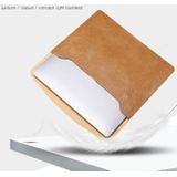Horizontal Litchi Texture Laptop Bag Liner Bag For MacBook 12 Inch A1534(Liner Bag+Power Bag Golden)