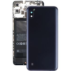 Batterij achtercover met camera lens &amp; Zijkleutels voor Galaxy A10 SM-A105F/DS  SM-A105G/DS (zwart)