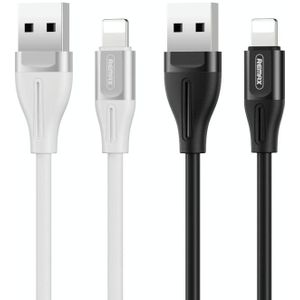 REMAX RC-075i 1m 2.1A USB naar 8 Pin Jell Data Cable(Zwart)