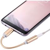 USB-C / Type-C Male naar 3.5mm Female golf structuur Audio Adapter voor Samsung Galaxy S8 &amp; S8 PLUS / LG G6 / Huawei P10 &amp; P10 Plus / Oneplus 5 / Xiaomi Mi6 &amp; Max 2 / en andere Smartphones  Oplaadbare apparaten  Lengte: over 10cm(Goud)