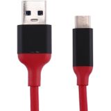 1m aluminium legering hoofd USB-C / Type-C 3.1 met USB 3.0 Data / Kabel van de Lader  Voor Samsung Galaxy S8 &amp; S8 PLUS / LG G6 / Huawei P10 &amp; P10 Plus / Oneplus 5 / Xiaomi Mi6 &amp; Max 2 / en andere Smartphones(rood)