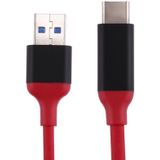 1m aluminium legering hoofd USB-C / Type-C 3.1 met USB 3.0 Data / Kabel van de Lader  Voor Samsung Galaxy S8 &amp; S8 PLUS / LG G6 / Huawei P10 &amp; P10 Plus / Oneplus 5 / Xiaomi Mi6 &amp; Max 2 / en andere Smartphones(rood)