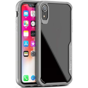 Voor iPhone XR iPAKY Shockproof PC Transparante case(Grijs)