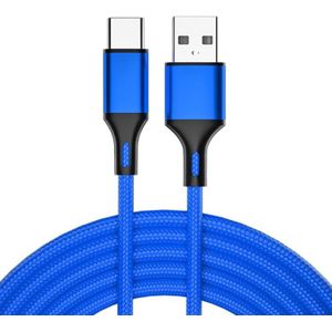 4 stks 2.4A USB-C / Type-C naar USB Gevlochten Fast Charging Sync-gegevenskabel  Lengte: 1 5 m