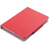 Voor 7 inch Tablets Universal Solid Color Horizontale Flip Lederen Case met KaartSlots &amp; Wallet(Rood)