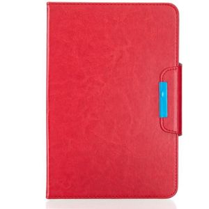 Voor 7 inch Tablets Universal Solid Color Horizontale Flip Lederen Case met KaartSlots &amp; Wallet(Rood)