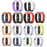 Voor Xiaomi Mi Band 5/6/7 Mijobs Two-Color TPU Silicone Watch Band (Black+Orange)