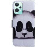 Voor OnePlus Nord CE 2 Lite 5G Gekleurde tekening Lederen telefoonhoesje (Panda)