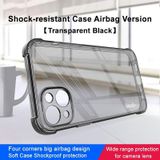 Voor iPhone 14 imak schokbestendig Airbag TPU telefoonhoesje (transparant zwart)