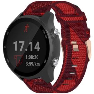 Voor Garmin Forerunner 645 20mm nylon geweven horlogeband