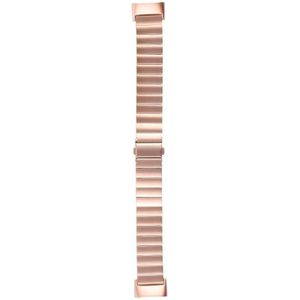 Voor Fitbit Charge 5 Five-bead stalen riem horlogeband (ROSE GOUD)