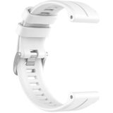 Voor Garmin Fenix 6 Sapphire GPS 22mm Solid Color Silicone Watch Band (Wit)
