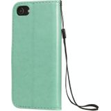 Voor iPhone 7 / 8 / SE 2020 Cat Bee Embossing Pattern Shockproof Horizontale Flip Lederen Case met Holder &amp; Card Slots &amp; Wallet(Groen)