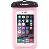 Transparante HAWEEL universeel Waterdicht tas met Lanyard voor iPhone 6 &amp; 6 Plus / 6S &amp; 6S Plus  Samsung Galaxy S6 / S5 / Note 5(roze)