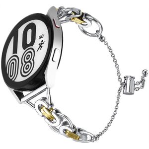 20mm Single Circle Bead Chain B Style Watch Band(Gold Silver)