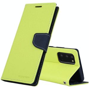 Voor Samsung Galaxy Note20 GOOSPERY FANCY DIARY Horizontale Flip PU Lederen case met Holder &amp; Card Slots &amp; Wallet(Groen)