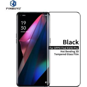 Voor OPPO Find X3 / 3x Pro PINWUYO 9H 3D Hot Bending Tempered Glass Film (Zwart)