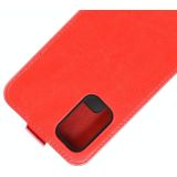 Voor Samsung Galaxy S20 FE 4G/5G R64 Texture Single Vertical Flip Leather Beschermhoes met kaartslots &amp; fotoframe(rood)