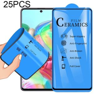 Voor Samsung Galaxy A71/A81/A91 25 PCS 2.5D Full Glue Full Cover Ceramics Film