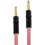 Noodle stijl 3.5mm Jack-kabel van de oortelefoon voor iPhone 5 / iPhone 4 &amp; 4S / 3 g / 3G / iPad 4 / iPad mini / mini 2 Retina / New iPad / iPad 2 / iTouch / MP3  lengte: 1m(Pink)