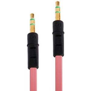 Noodle stijl 3.5mm Jack-kabel van de oortelefoon voor iPhone 5 / iPhone 4 &amp; 4S / 3 g / 3G / iPad 4 / iPad mini / mini 2 Retina / New iPad / iPad 2 / iTouch / MP3  lengte: 1m(Pink)